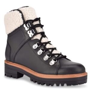 Marc Fisher Isalia Black Multi Leather Boots with box